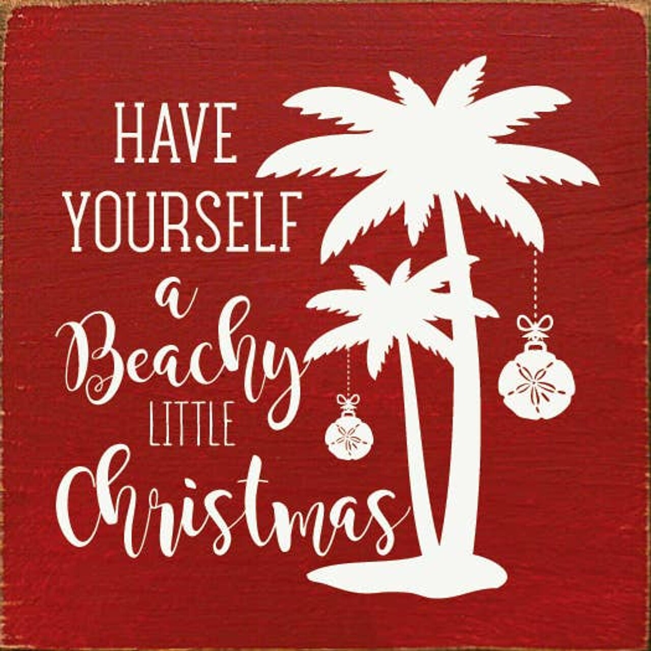 Edge Collections - 7" x 7" - Rustic Beachy Christmas Decor - 1 Piece